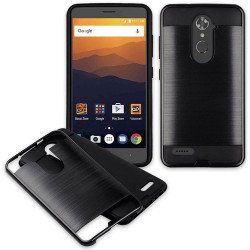 ZTE Max XL, ZTE N9560 Armor Hybrid Case (Black)